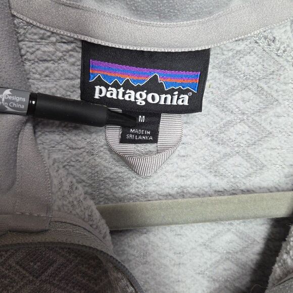 Patagonia Better Sweater ¼‑Zip Frozen Diamond Jacquard/Salt Gray – Women’s M - Picture 5 of 6